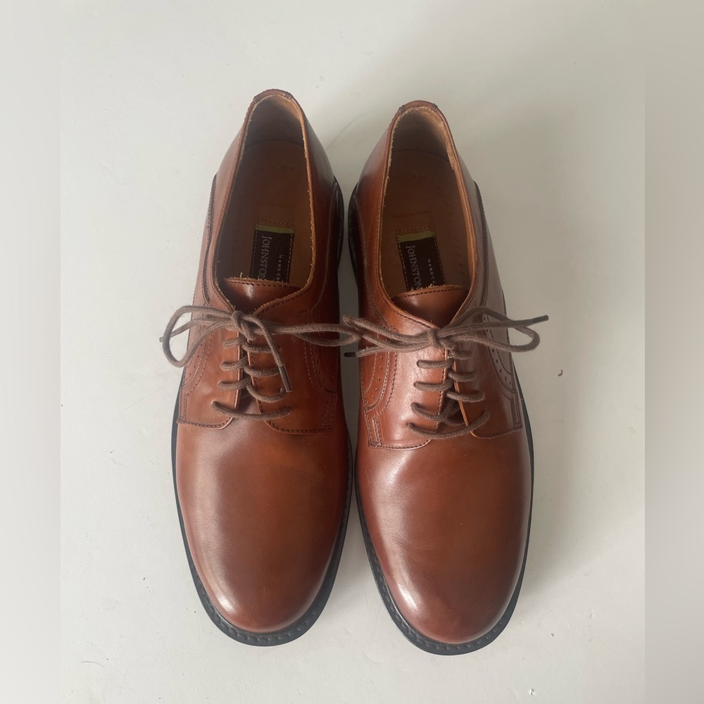 Johnston & Murphy Tan Leather Oxfords